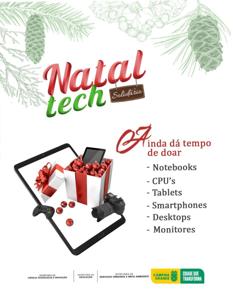 Natal Tech: SECTI recebe até 20 de dezembro doações de equipamentos  eletrônicos